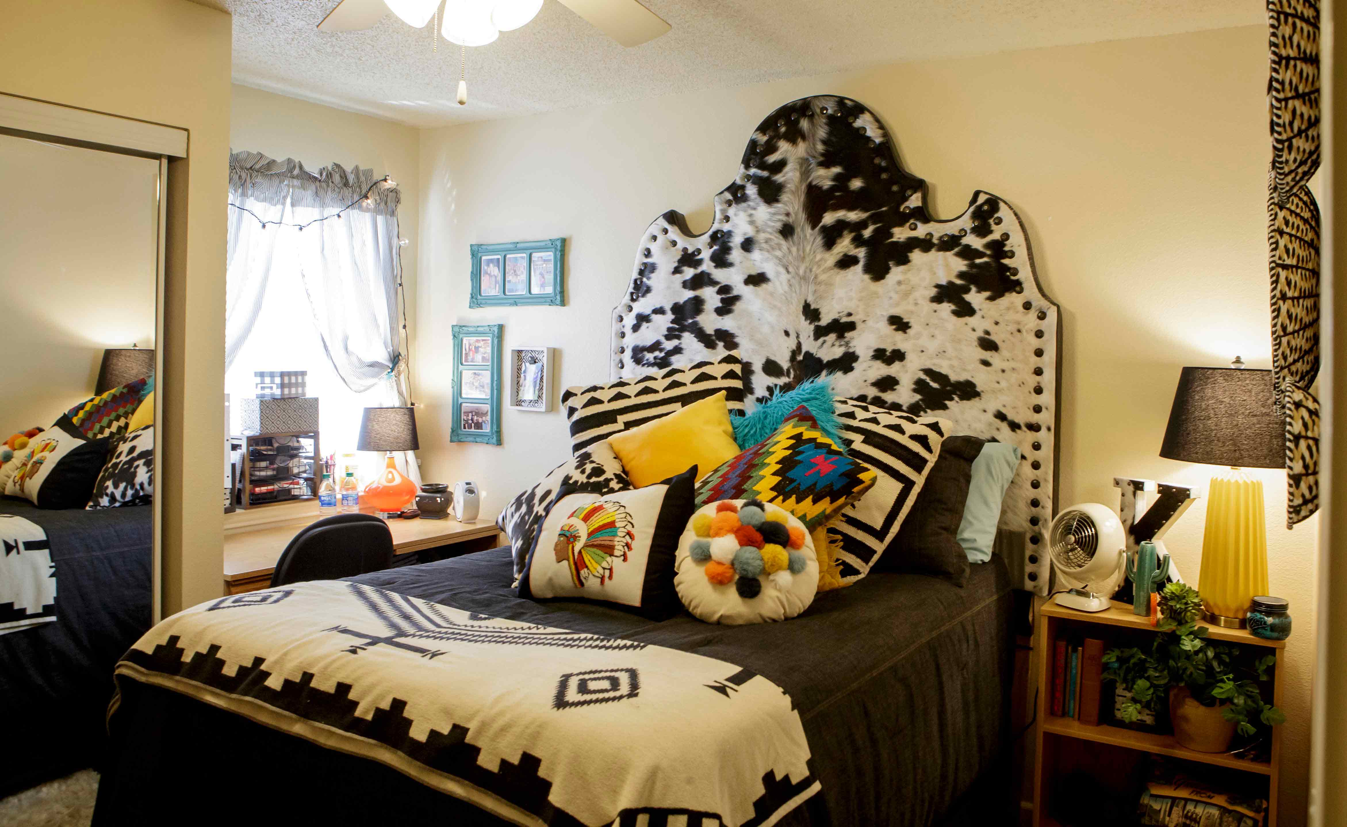 Bost Hall bedroom decorated