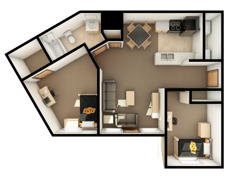 floor plan 2 bedroom 1 bathroom apartment
