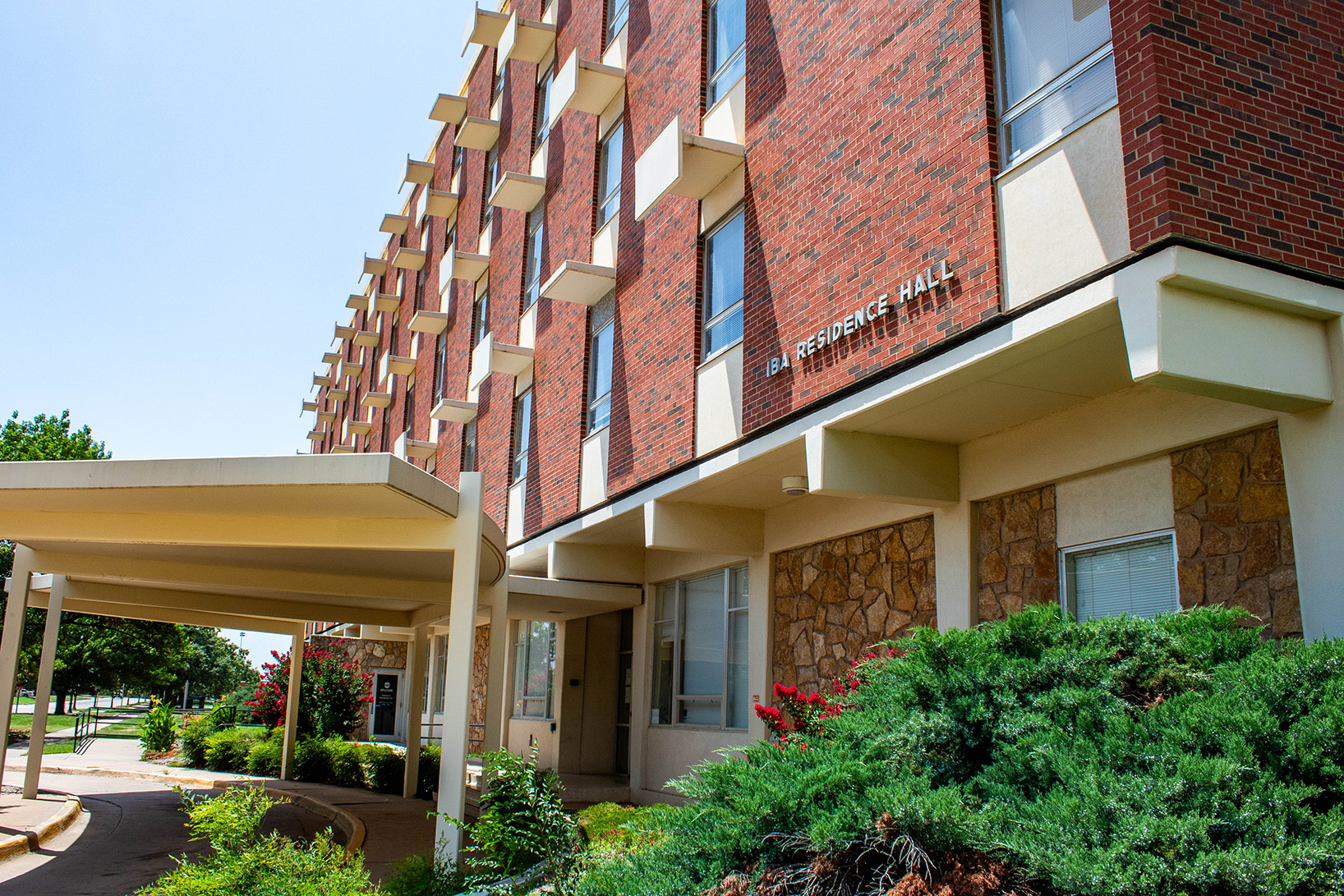 Iba Hall angled exterior