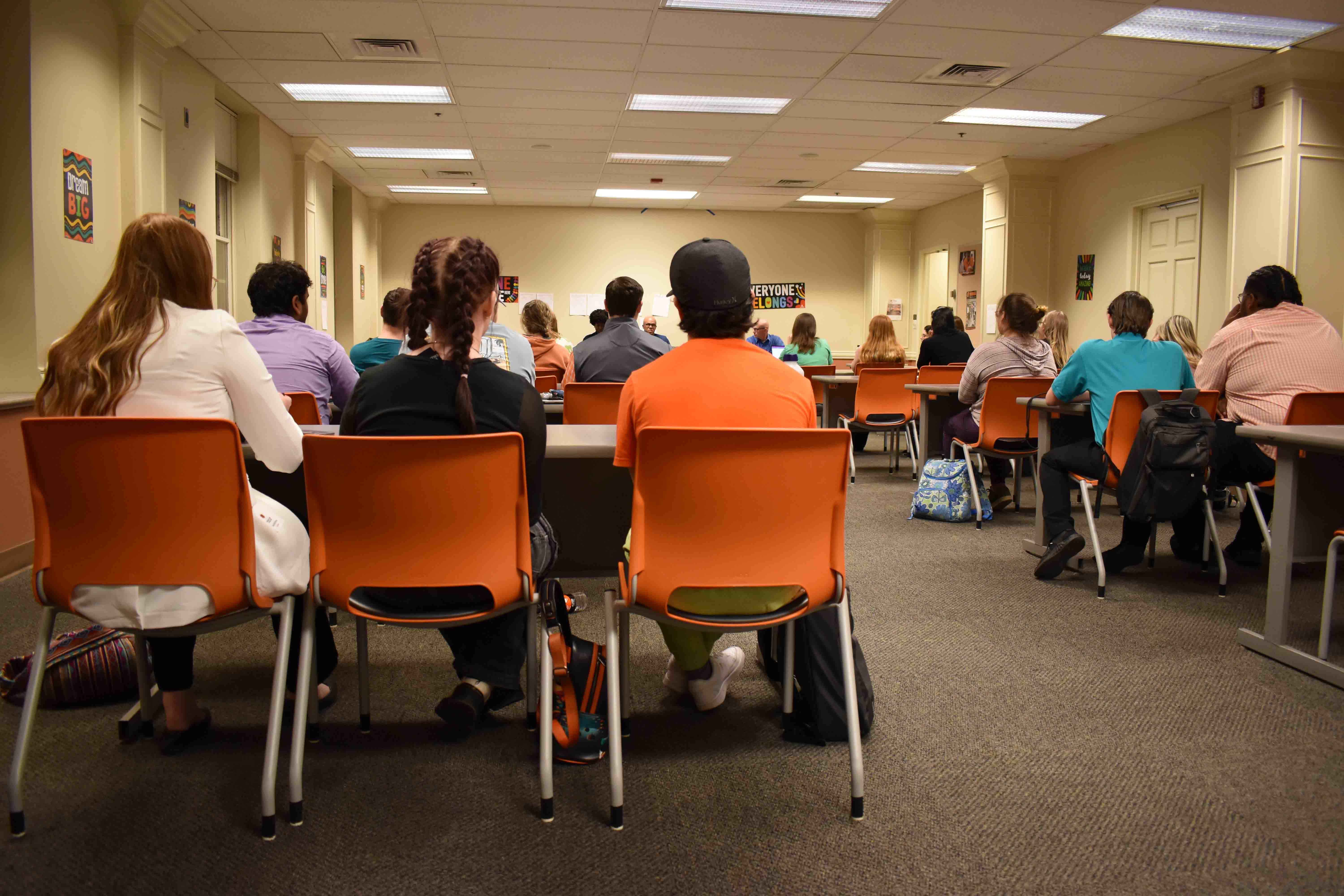 students in a lecture hall